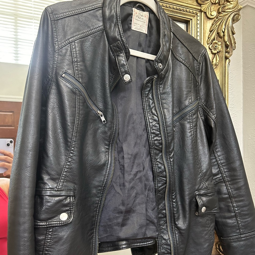 We The Free | Jackets & Coats | Free People Vegan Leather Jacket